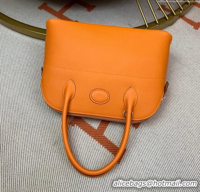 Best Luxury Hermes Bolide 27 Bag in Original Epsom Leather H2601 Orange (Half Handmade)