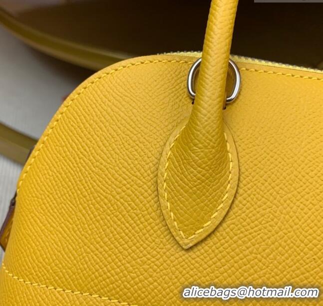 Low Cost Hermes Bolide 27 Bag in Original Epsom Leather H2601 Amber Yellow (Half Handmade)