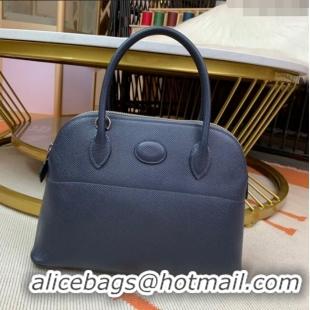 Super Quality Hermes Bolide 27 Bag in Original Epsom Leather H2601 Navy Blue (Half Handmade)