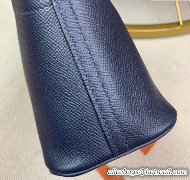 Super Quality Hermes Bolide 27 Bag in Original Epsom Leather H2601 Navy Blue (Half Handmade)