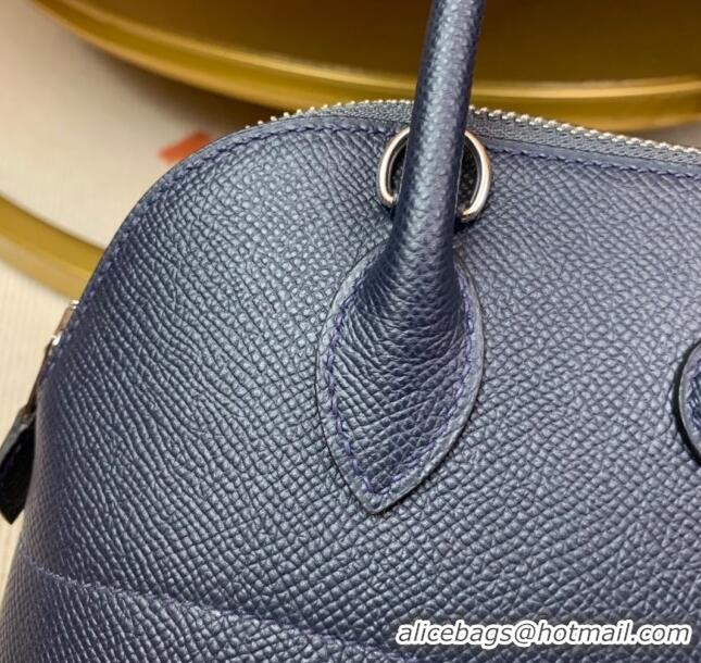 Super Quality Hermes Bolide 27 Bag in Original Epsom Leather H2601 Navy Blue (Half Handmade)