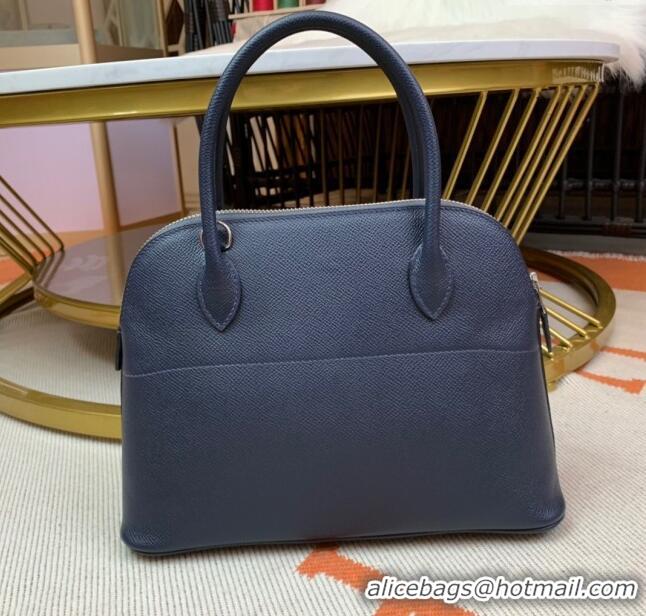 Super Quality Hermes Bolide 27 Bag in Original Epsom Leather H2601 Navy Blue (Half Handmade)