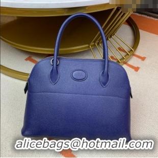 Top Quality Hermes Bolide 27 Bag in Original Epsom Leather H2601 Royal Blue (Half Handmade)