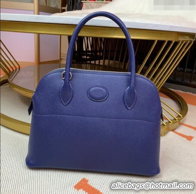 Top Quality Hermes Bolide 27 Bag in Original Epsom Leather H2601 Royal Blue (Half Handmade)