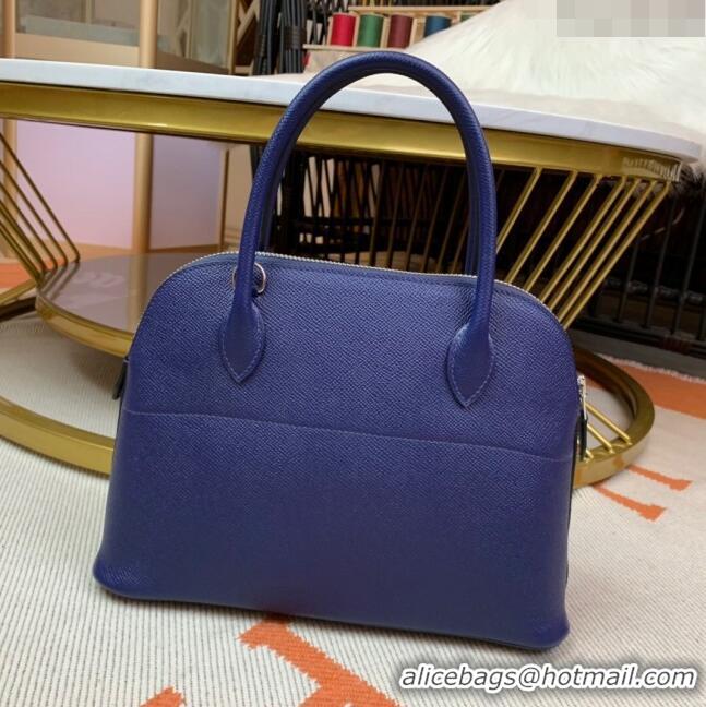 Top Quality Hermes Bolide 27 Bag in Original Epsom Leather H2601 Royal Blue (Half Handmade)