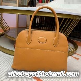 Promotional Hermes Bolide 27 Bag in Original Epsom Leather H2601 Brown (Half Handmade)