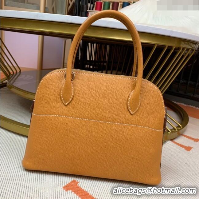 Promotional Hermes Bolide 27 Bag in Original Epsom Leather H2601 Brown (Half Handmade)