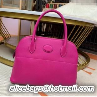 Buy Fashionable Hermes Bolide 27 Bag in Original Epsom Leather H2601 Rosy (Half Handmade)