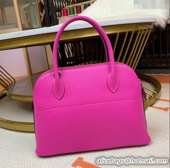 Buy Fashionable Hermes Bolide 27 Bag in Original Epsom Leather H2601 Rosy (Half Handmade)