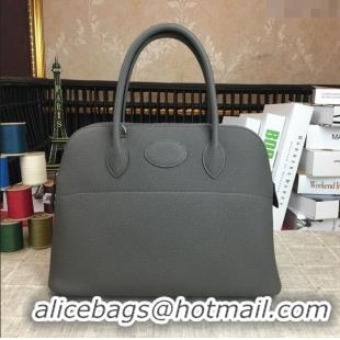 New Style Hermes Bolide 31 Bag in Original Togo Leather H2801 Iron Gray