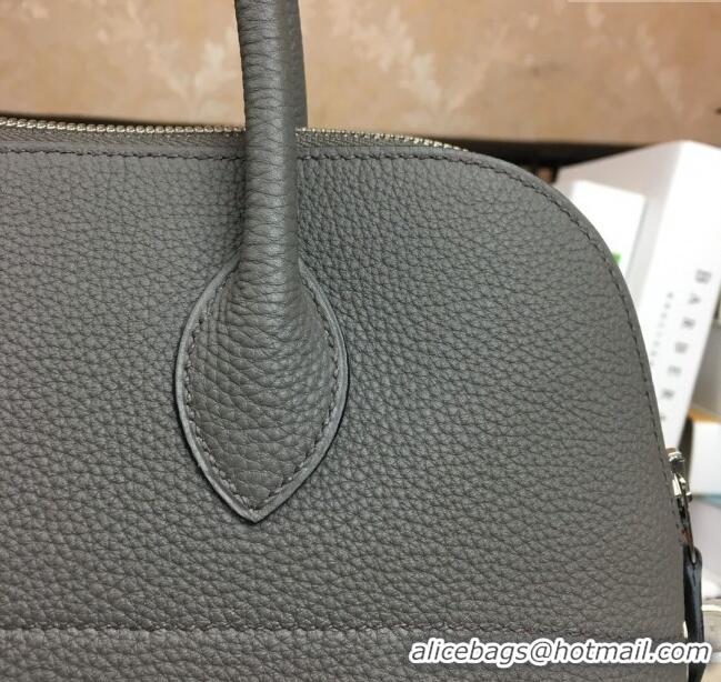 New Style Hermes Bolide 31 Bag in Original Togo Leather H2801 Iron Gray