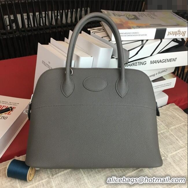 New Style Hermes Bolide 31 Bag in Original Togo Leather H2801 Iron Gray