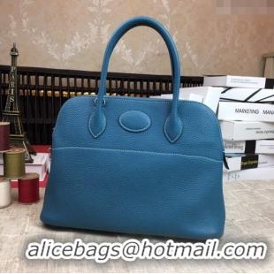 Low Price Hermes Bolide 31 Bag in Original Togo Leather H2801 Denim Blue