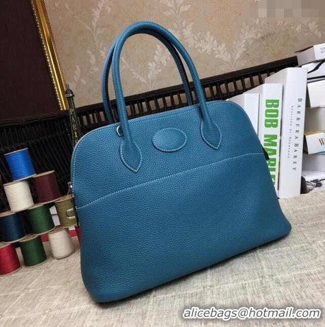 Low Price Hermes Bolide 31 Bag in Original Togo Leather H2801 Denim Blue