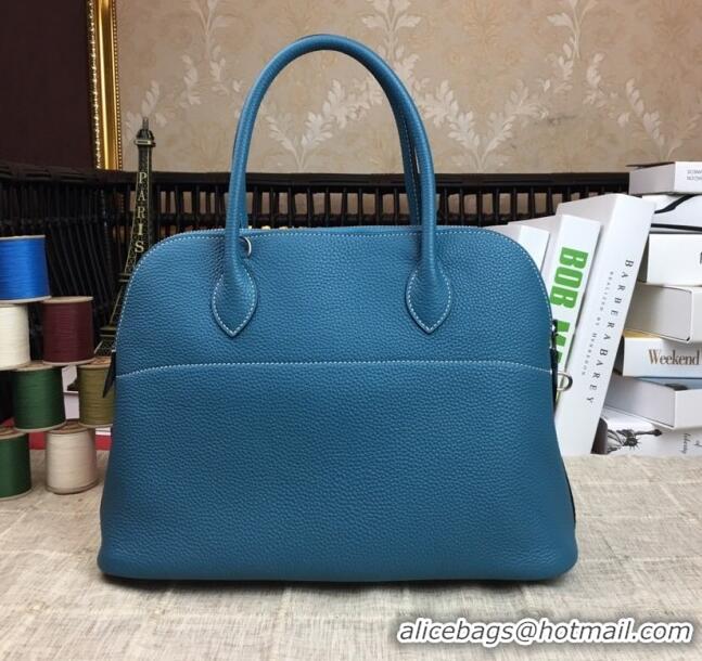 Low Price Hermes Bolide 31 Bag in Original Togo Leather H2801 Denim Blue