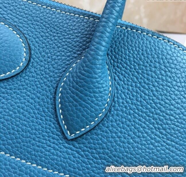 Low Price Hermes Bolide 31 Bag in Original Togo Leather H2801 Denim Blue