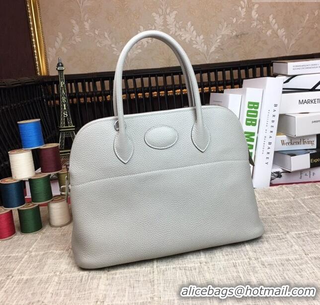 Good Looking Hermes Bolide 31 Bag in Original Togo Leather H2801 Pearl Grey