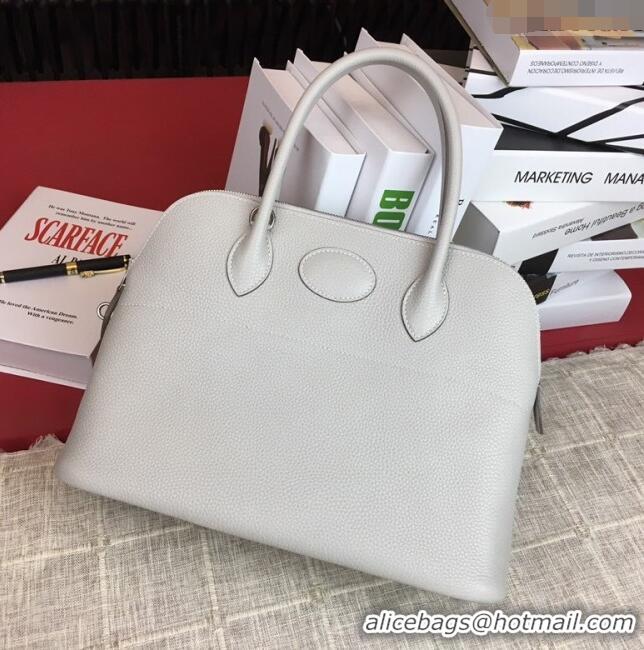 Good Looking Hermes Bolide 31 Bag in Original Togo Leather H2801 Pearl Grey