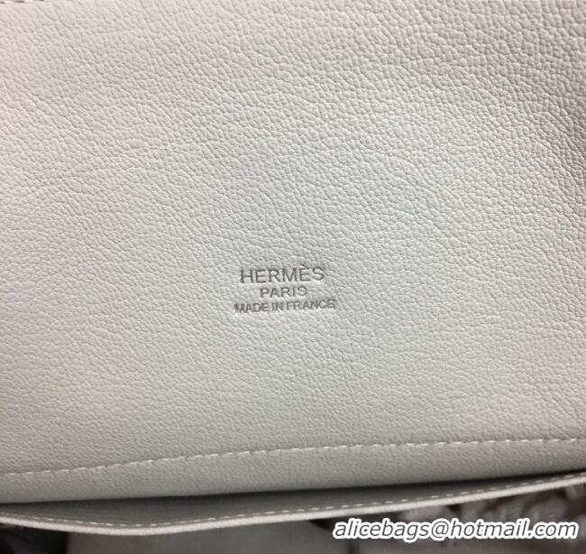 Good Looking Hermes Bolide 31 Bag in Original Togo Leather H2801 Pearl Grey