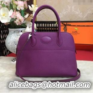 Cheapest Hermes Bolide 31 Bag in Original Togo Leather H2801 Anemones Purple (Half Handmade)