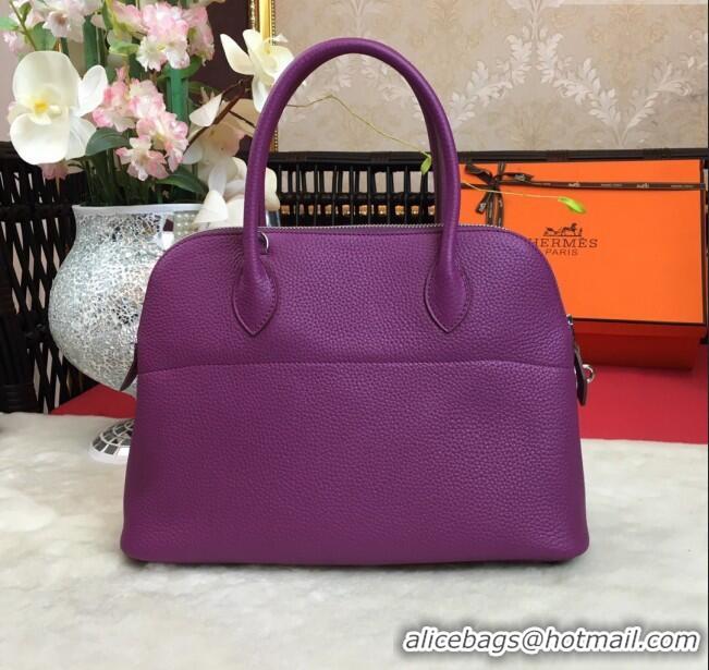 Cheapest Hermes Bolide 31 Bag in Original Togo Leather H2801 Anemones Purple (Half Handmade)