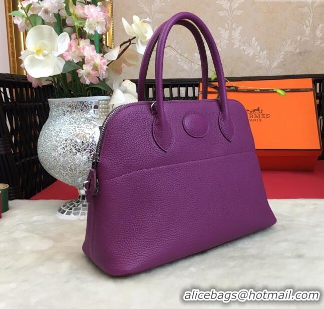 Cheapest Hermes Bolide 31 Bag in Original Togo Leather H2801 Anemones Purple (Half Handmade)