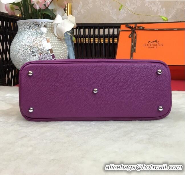 Cheapest Hermes Bolide 31 Bag in Original Togo Leather H2801 Anemones Purple (Half Handmade)