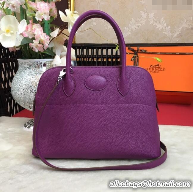 Cheapest Hermes Bolide 31 Bag in Original Togo Leather H2801 Anemones Purple (Half Handmade)