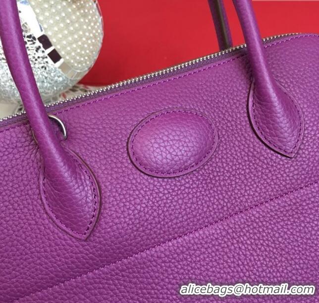 Cheapest Hermes Bolide 31 Bag in Original Togo Leather H2801 Anemones Purple (Half Handmade)