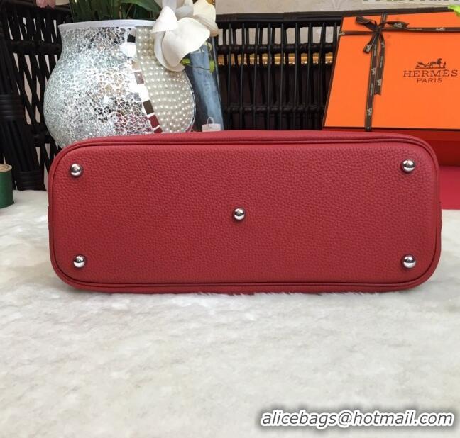 Luxury Cheap Hermes Bolide 31 Bag in Original Togo Leather H2801 Red (Half Handmade)