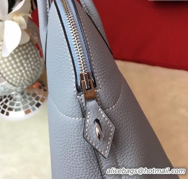 Most Popular Hermes Bolide 31 Bag in Original Togo Leather H2801 Linen Blue (Half Handmade)