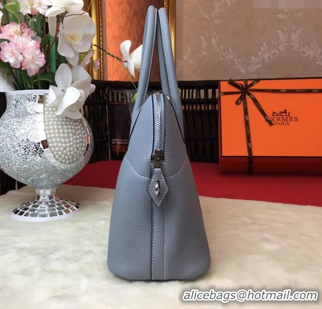 Most Popular Hermes Bolide 31 Bag in Original Togo Leather H2801 Linen Blue (Half Handmade)