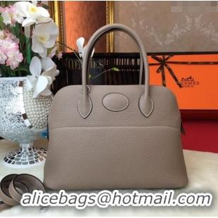 Top Quality Hermes Bolide 31 Bag in Original Togo Leather H2801Turtledove Grey (Half Handmade)