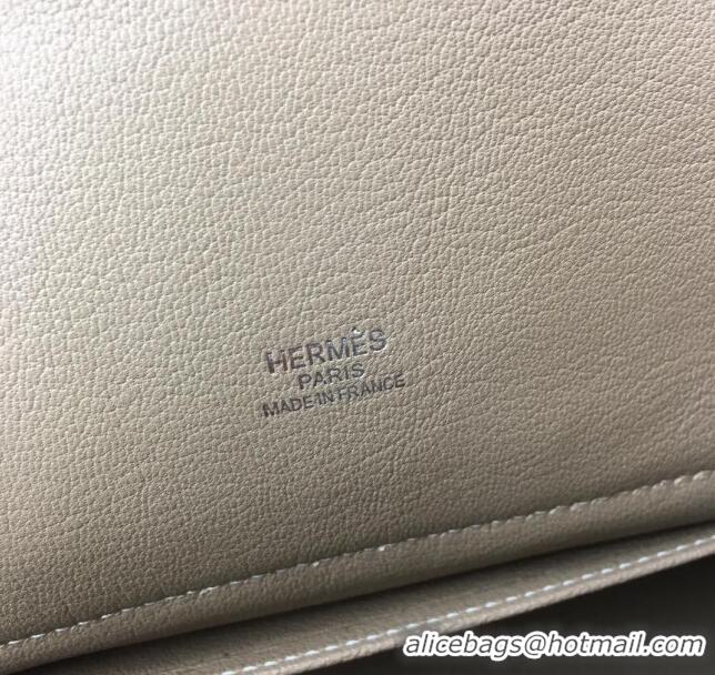 Top Quality Hermes Bolide 31 Bag in Original Togo Leather H2801Turtledove Grey (Half Handmade)