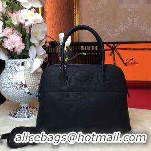 Best Quality Hermes Bolide 31 Bag in Original Togo Leather H2801 Black 2023 (Half Handmade)