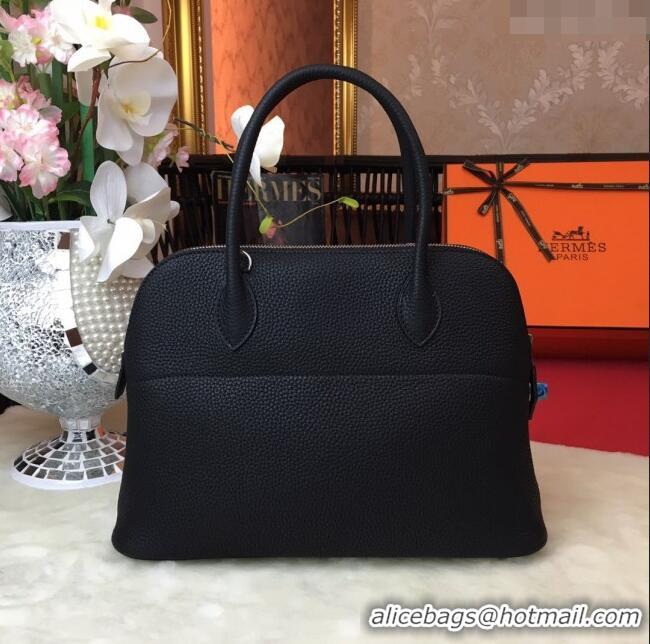 Best Quality Hermes Bolide 31 Bag in Original Togo Leather H2801 Black 2023 (Half Handmade)