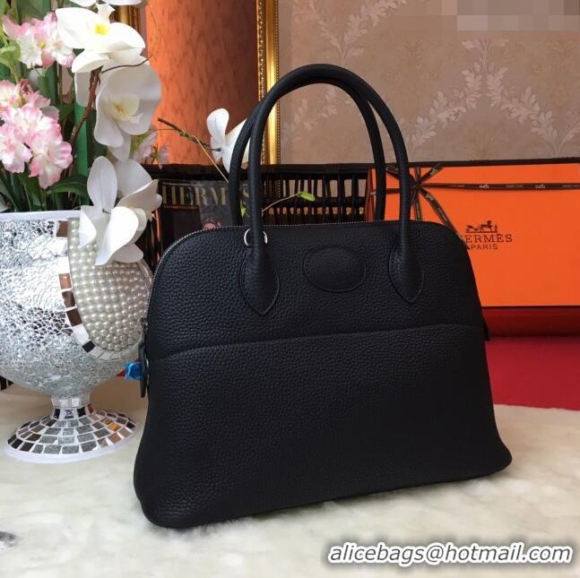 Best Quality Hermes Bolide 31 Bag in Original Togo Leather H2801 Black 2023 (Half Handmade)