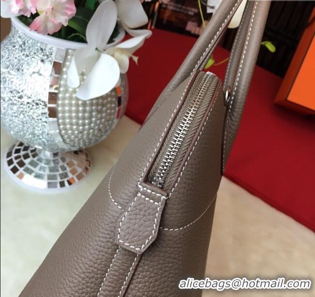 Luxury Discount Hermes Bolide 31 Bag in Original Togo Leather H2801 Etoupe Grey (Half Handmade)