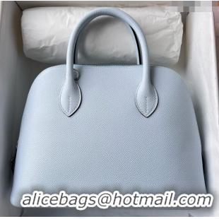 Promotional Hermes Bolide 1923-25 Bag in Origianl Epsom Leather H3121 Light Blue (Handmade)