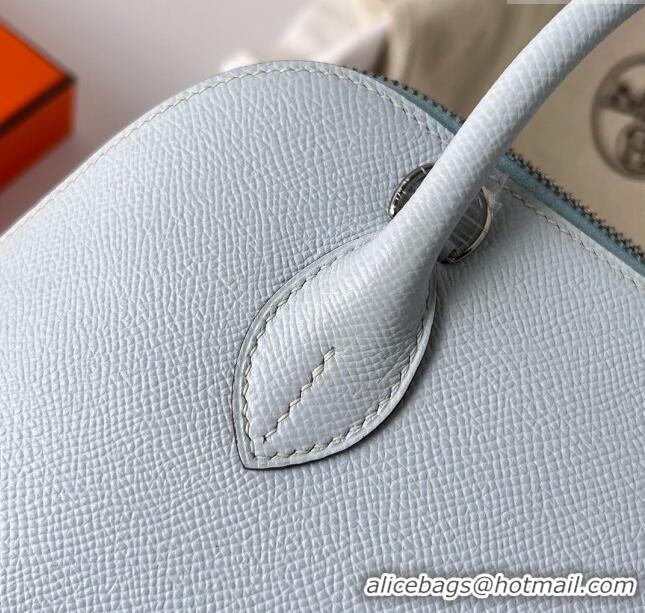 Promotional Hermes Bolide 1923-25 Bag in Origianl Epsom Leather H3121 Light Blue (Handmade)