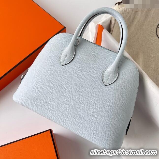 Promotional Hermes Bolide 1923-25 Bag in Origianl Epsom Leather H3121 Light Blue (Handmade)