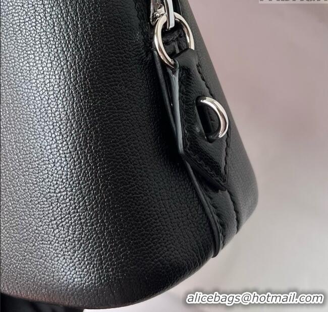 Most Popular Hermes Bolide 1923-25 Bag in Origianl Epsom Leather H3121 Cream Black (Handmade)