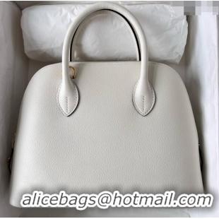 Best Price Hermes Bolide 1923-25 Bag in Origianl Epsom Leather H3121 Cream White (Handmade)