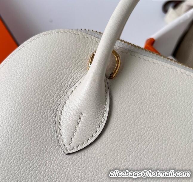 Best Price Hermes Bolide 1923-25 Bag in Origianl Epsom Leather H3121 Cream White (Handmade)