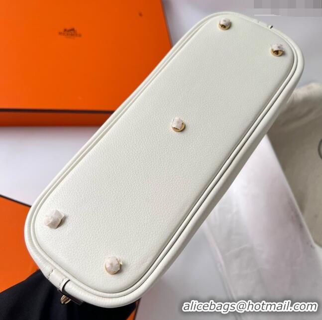 Best Price Hermes Bolide 1923-25 Bag in Origianl Epsom Leather H3121 Cream White (Handmade)