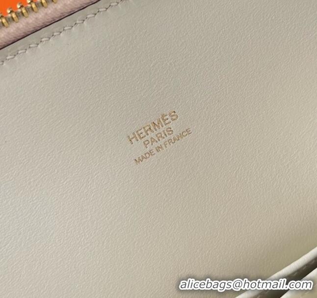 Best Price Hermes Bolide 1923-25 Bag in Origianl Epsom Leather H3121 Cream White (Handmade)