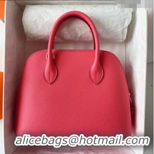 Free Shipping Hermes Bolide 1923-25 Bag in Origianl Epsom Leather H3121 Pink (Handmade)