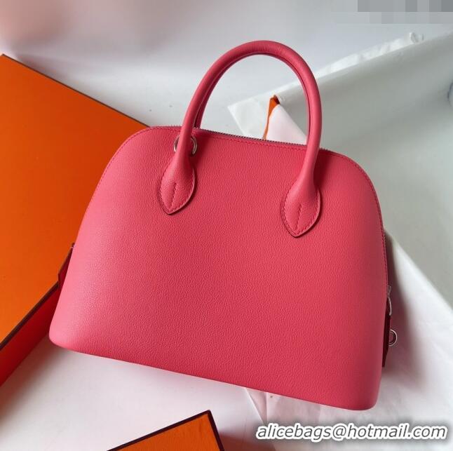 Free Shipping Hermes Bolide 1923-25 Bag in Origianl Epsom Leather H3121 Pink (Handmade)