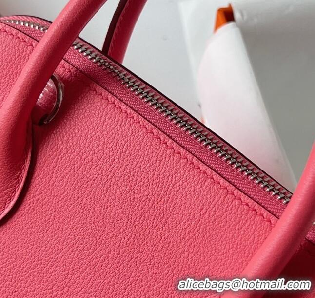 Free Shipping Hermes Bolide 1923-25 Bag in Origianl Epsom Leather H3121 Pink (Handmade)