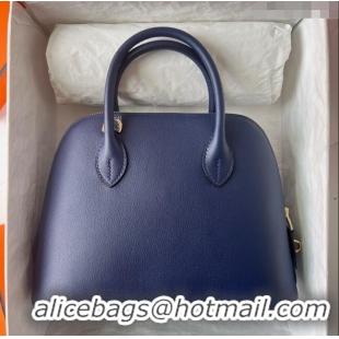 Buy Discount Hermes Bolide 1923-25 Bag in Origianl Epsom Leather H3121 Blue (Handmade)